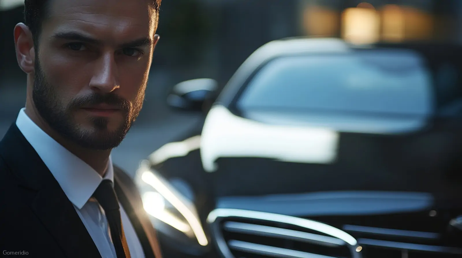 Professional chauffeur and premium vehicle