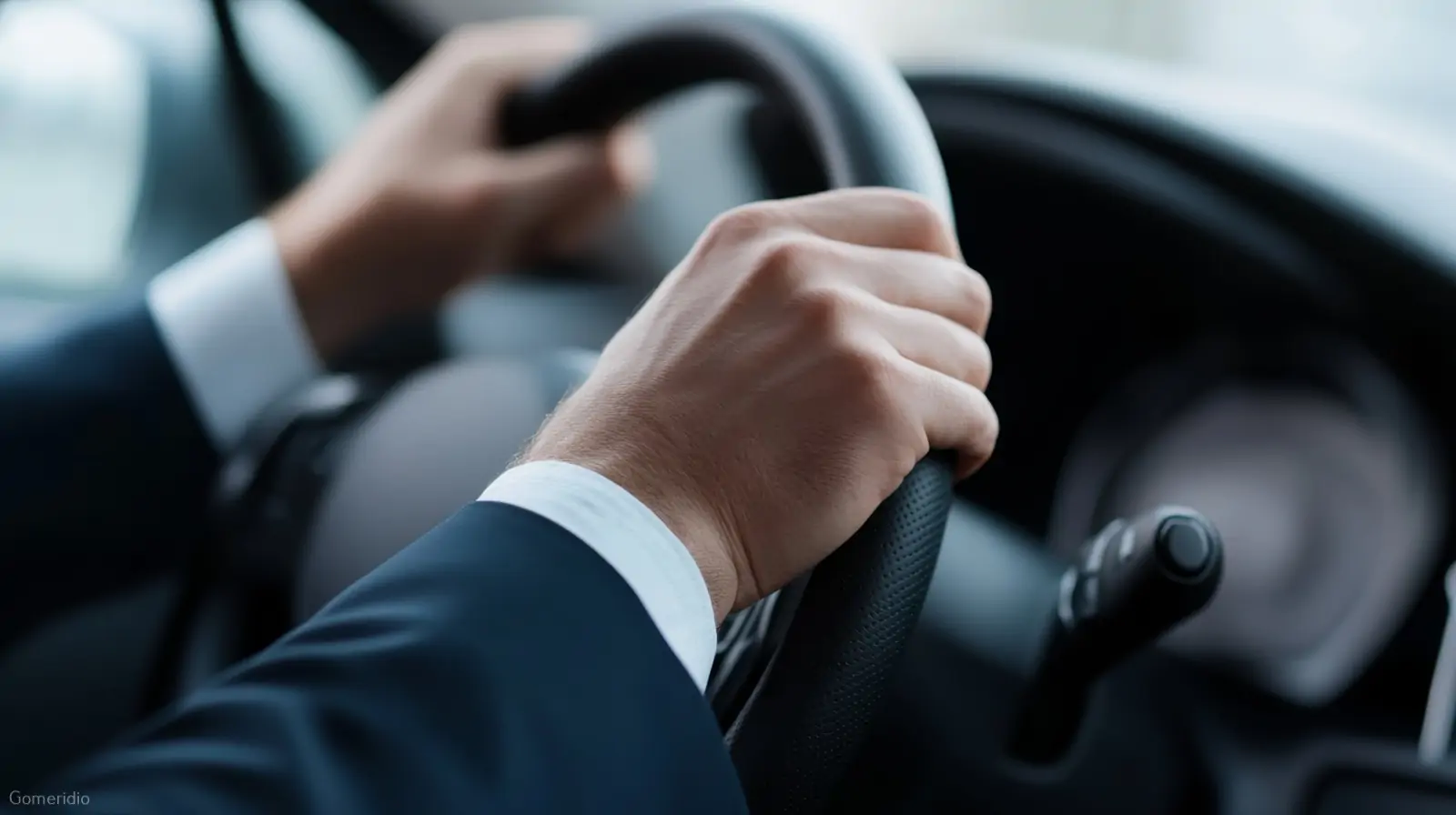 Professional chauffeur preparing a premium vehicle journey